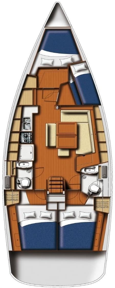 Charter Rental Sailboat Fantasea in Greece Layout | Yacht4Less