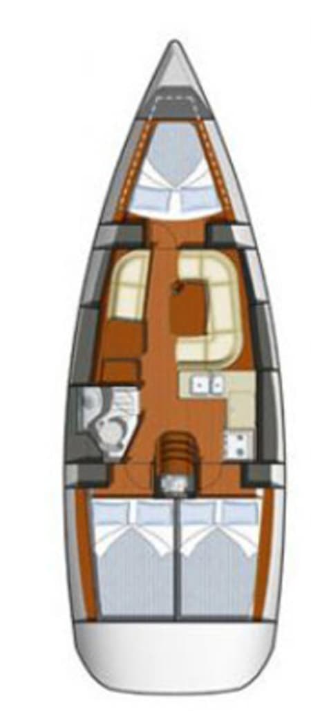 Charter Rental Sailboat El Greco in Greece Layout | Yacht4Less