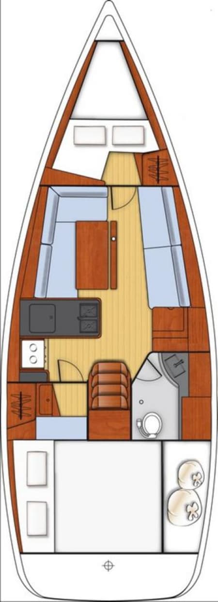 Charter Rental Sailboat Honey in Croatia Layout | Yacht4Less
