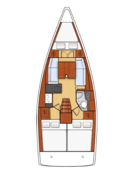 Charter Rental Sailboat Aquarius in Croatia Layout | Yacht4Less