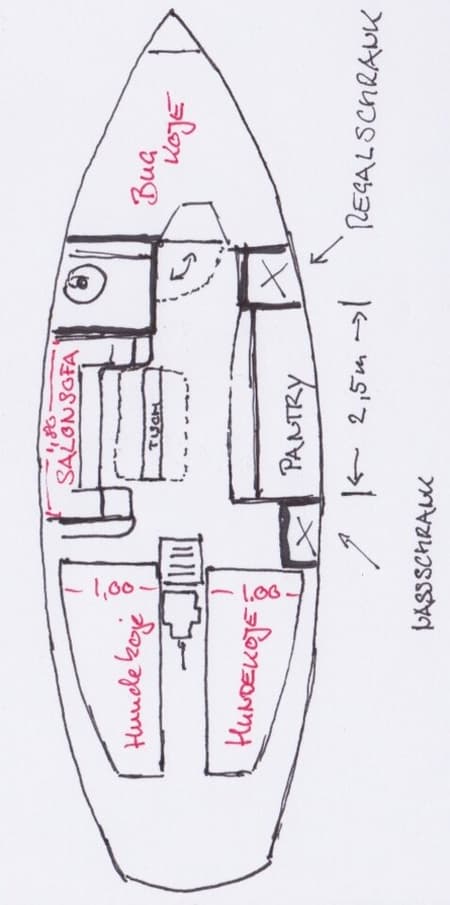 Charter Rental Sailboat Black Bird in Croatia Layout | Yacht4Less