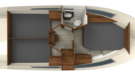 Charter Rental Motorboat Wanderer in Croatia Layout | Yacht4Less