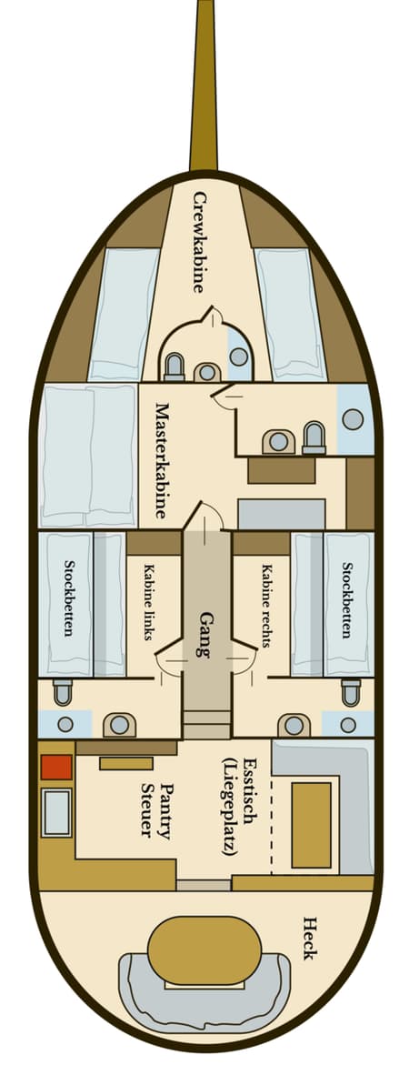 Charter Rental Gulet Larus in Croatia Layout | Yacht4Less
