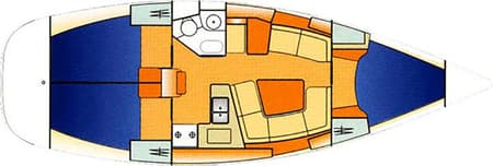 Charter Rental Sailboat Alki in Greece Layout | Yacht4Less