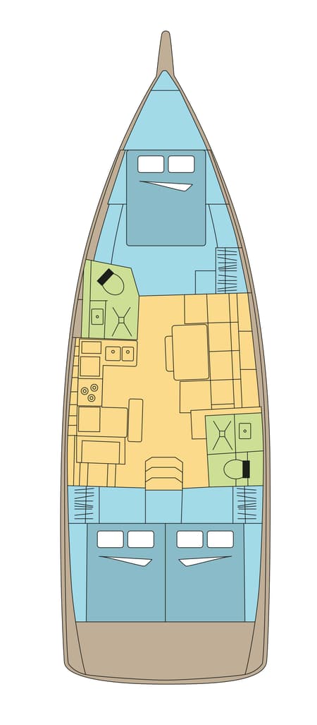 Charter Rental Sailboat LATIKA in BVI Layout | Yacht4Less