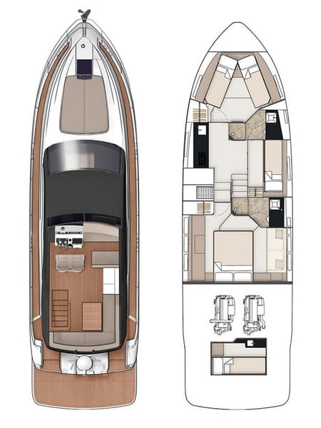 Charter Rental Motorboat Get Lucky in Croatia Layout | Yacht4Less