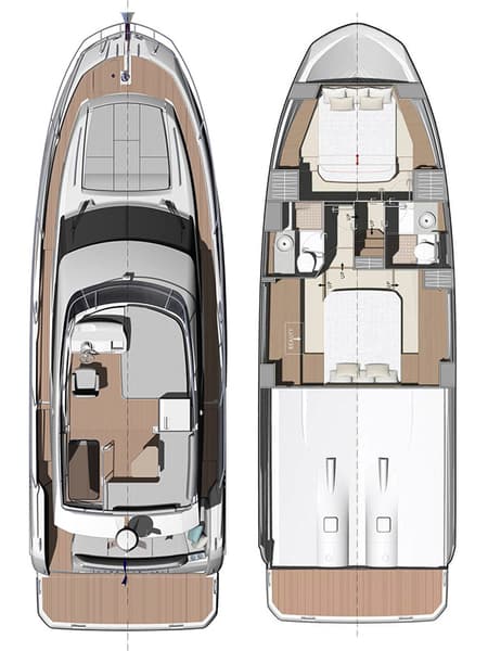 Charter Rental Motorboat Brigadoon in Croatia Layout | Yacht4Less