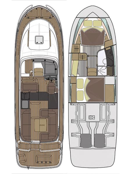 Charter Rental Motorboat True North in Croatia Layout | Yacht4Less