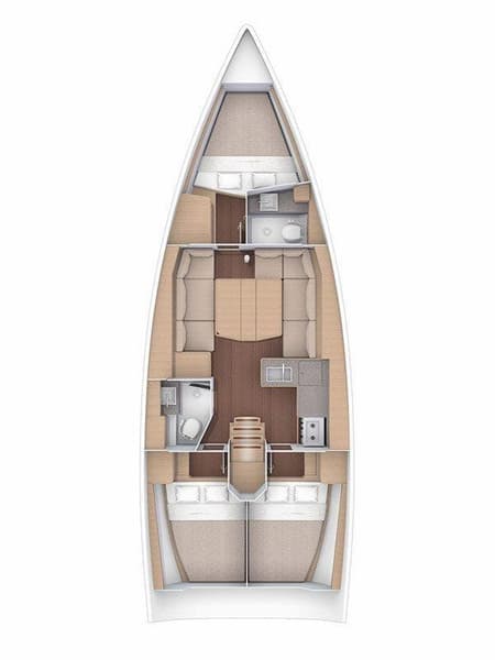 Charter Rental Sailboat Barone in Croatia Layout | Yacht4Less