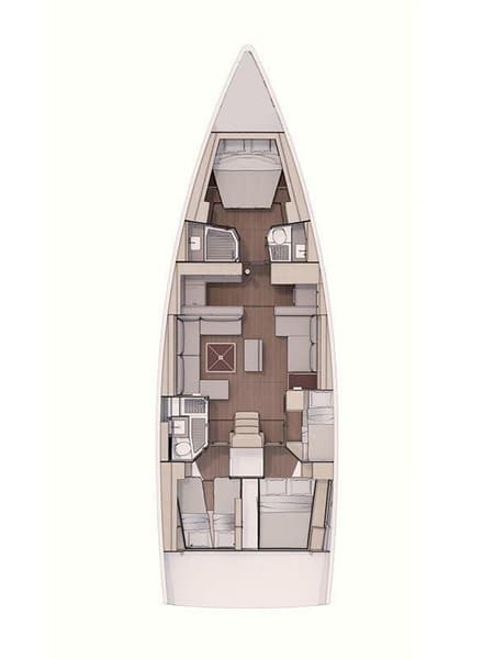 Charter Rental Sailboat Vita in Croatia Layout | Yacht4Less