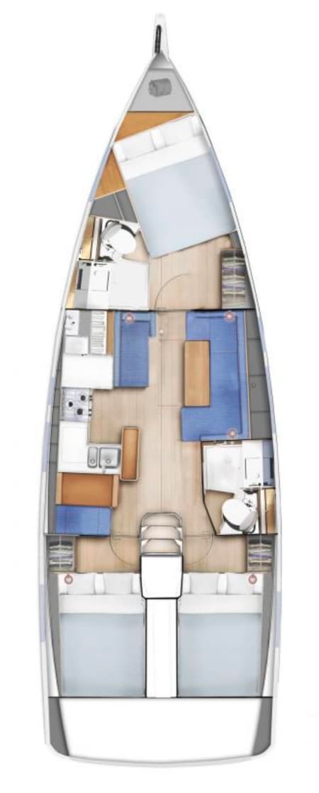 Charter Rental Sailboat Aloha in Greece Layout | Yacht4Less