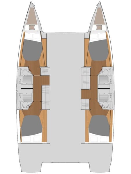 Charter Rental Catamaran Imagine in Croatia Layout | Yacht4Less