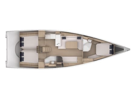 Charter Rental Sailboat Sportski Vuk 44 in Croatia Layout | Yacht4Less