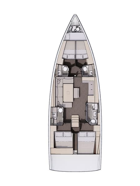 Charter Rental Sailboat Alibaba in Croatia Layout | Yacht4Less