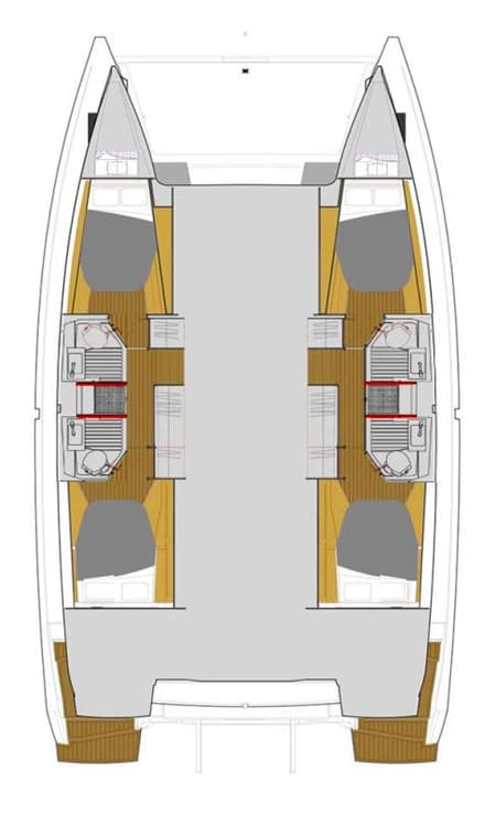 Charter Rental Catamaran La Mula in Croatia Layout | Yacht4Less