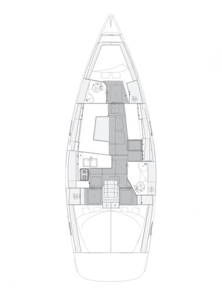 Charter Rental Sailboat Tonka in Croatia Layout | Yacht4Less
