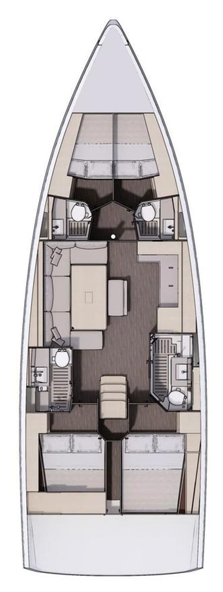 Charter Rental Sailboat Sombra del Viento in Croatia Layout | Yacht4Less