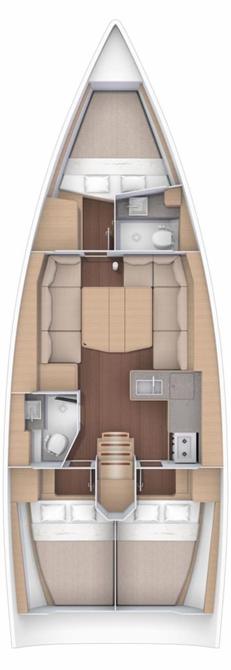 Charter Rental Sailboat Bella I in Croatia Layout | Yacht4Less