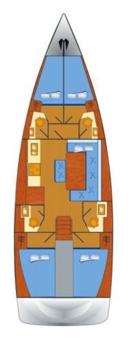 Charter Rental Sailboat Alila III in Croatia Layout | Yacht4Less