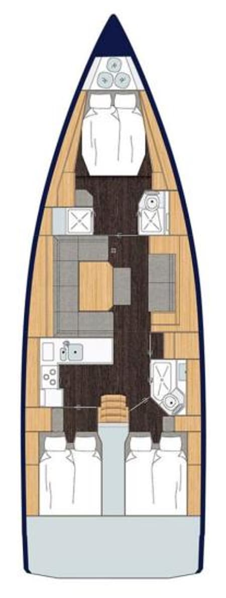 Charter Rental Sailboat Tanguera in Turkey Layout | Yacht4Less