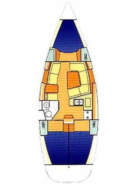 Charter Rental Sailboat Pink Pearl in Slovenia Layout | Yacht4Less