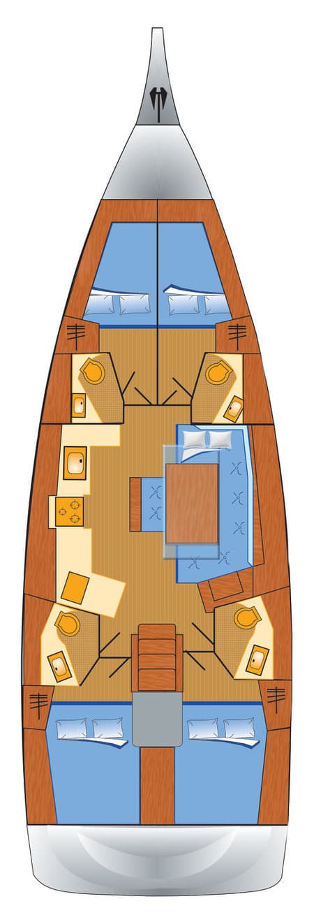 Charter Rental Sailboat Noah in Croatia Layout | Yacht4Less