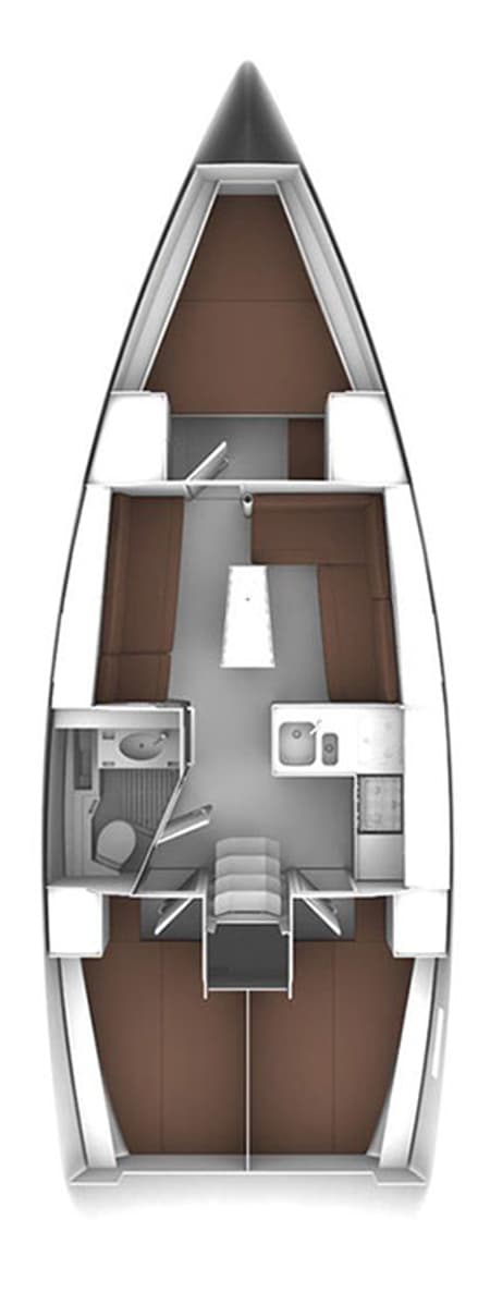 Charter Rental Sailboat Evala in Croatia Layout | Yacht4Less