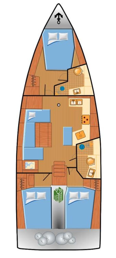 Charter Rental Sailboat Elisa in Croatia Layout | Yacht4Less