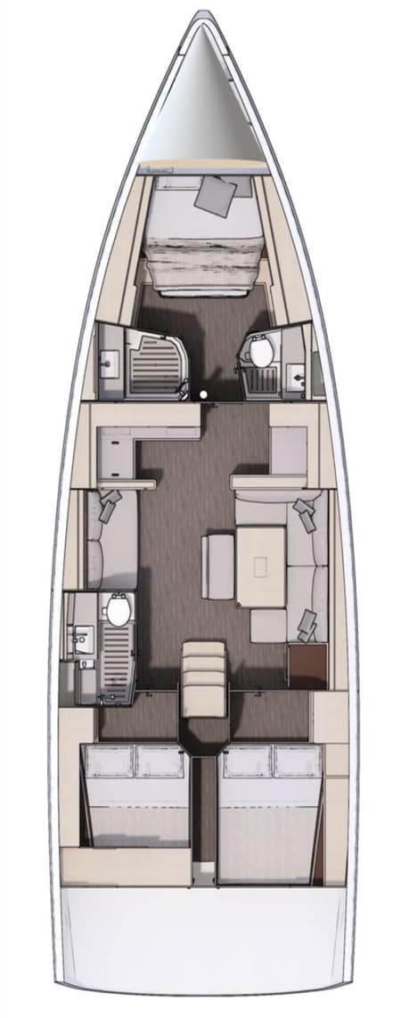 Charter Rental Sailboat Stargate in Croatia Layout | Yacht4Less