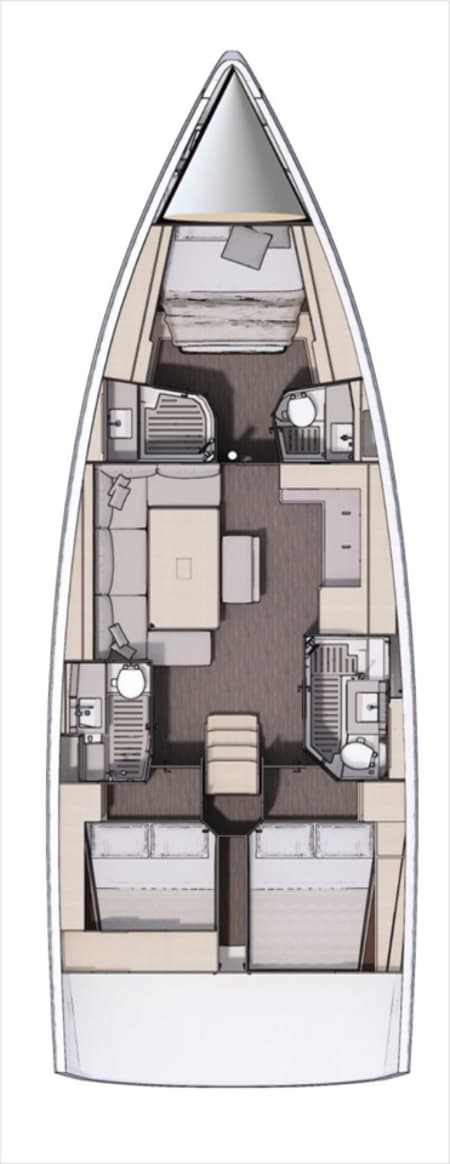 Charter Rental Sailboat Jolie in Croatia Layout | Yacht4Less