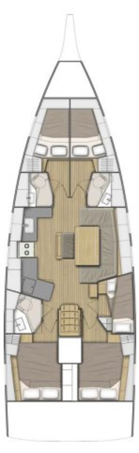 Charter Rental Sailboat Zoe in Greece Layout | Yacht4Less