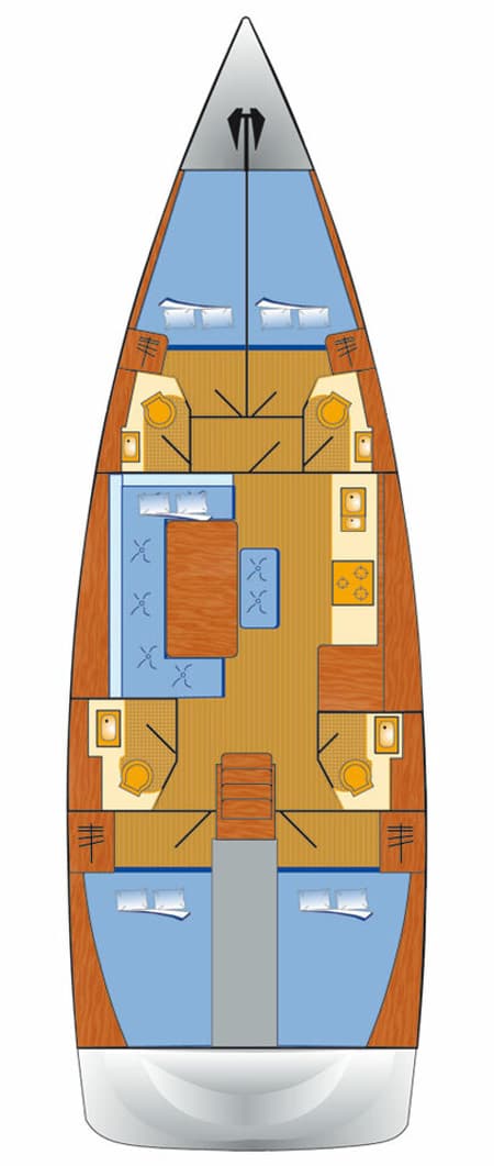 Charter Rental Sailboat Harvey in Croatia Layout | Yacht4Less