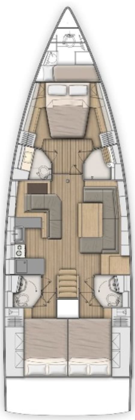 Charter Rental Sailboat Dodo in Croatia Layout | Yacht4Less