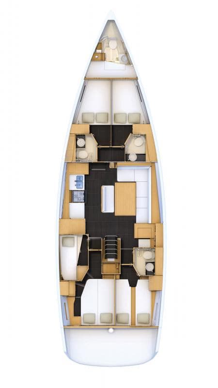 Charter Rental Sailboat Duca del Sale in Italy Layout | Yacht4Less