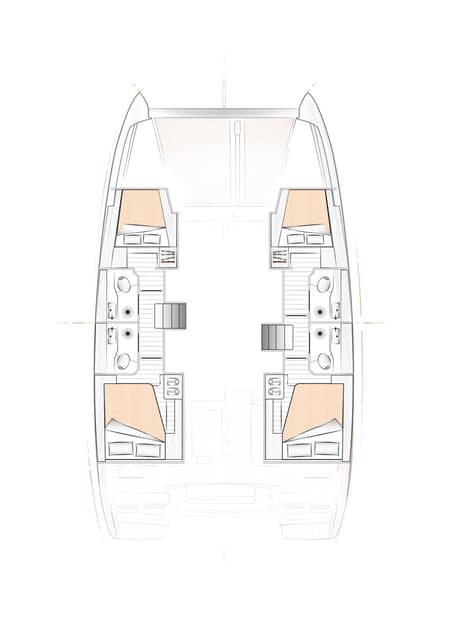 Charter Rental Catamaran Silver Kiss in Croatia Layout | Yacht4Less