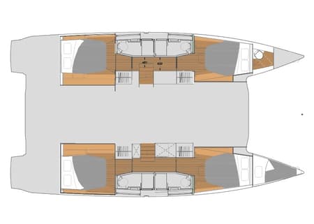 Charter Rental Catamaran La Grange in Croatia Layout | Yacht4Less
