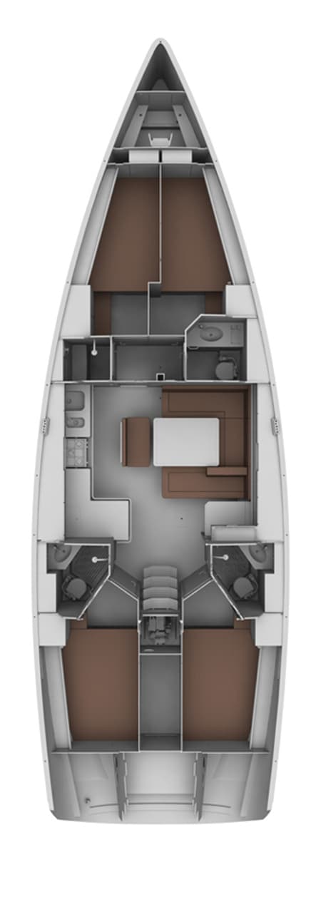 Charter Rental Sailboat Alena in Spain Layout | Yacht4Less