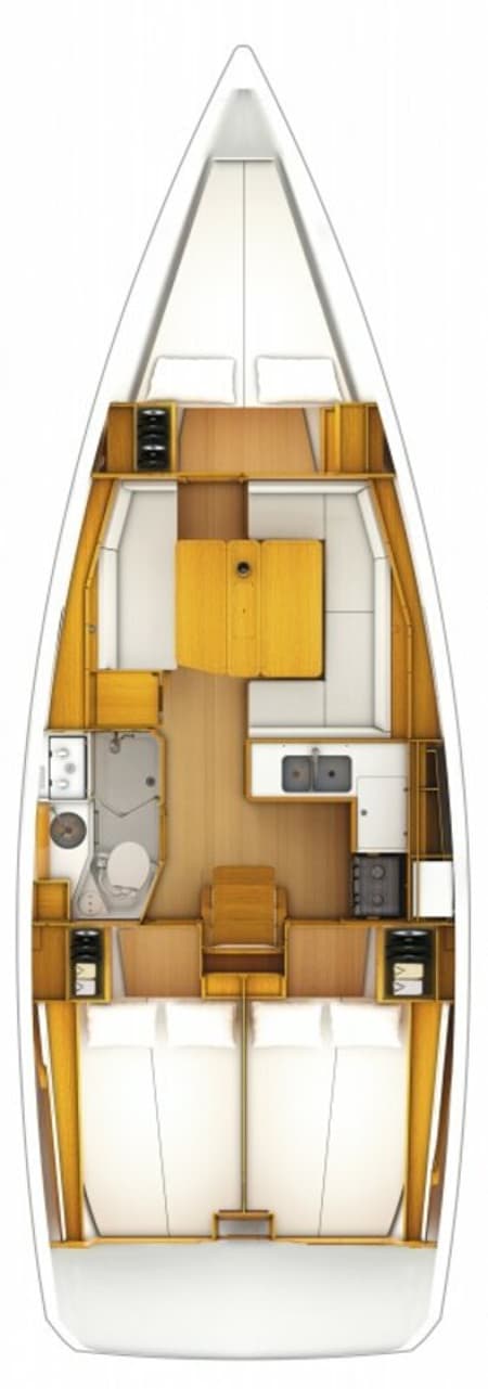 Charter Rental Sailboat Erin in Spain Layout | Yacht4Less