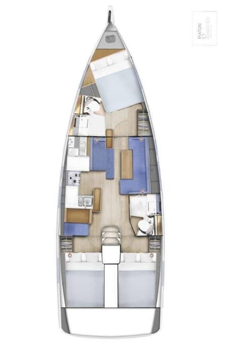 Charter Rental Sailboat Marianna in Greece Layout | Yacht4Less