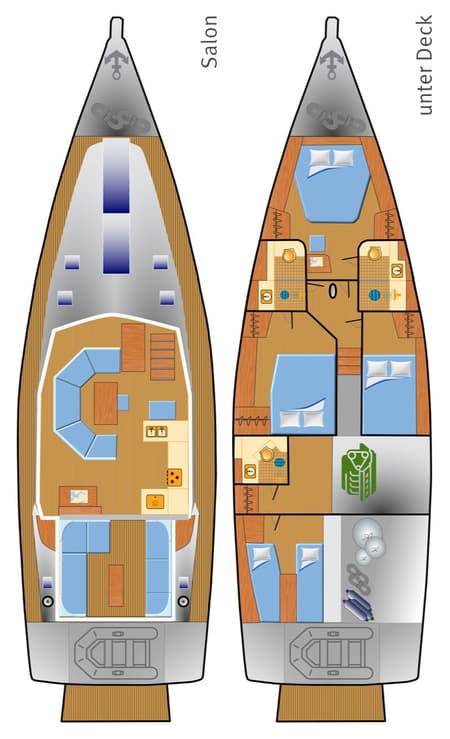 Charter Rental Sailboat Adventuro in Spain Layout | Yacht4Less