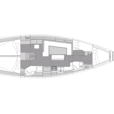 Charter Rental Sailboat Flamingo in Croatia Layout | Yacht4Less