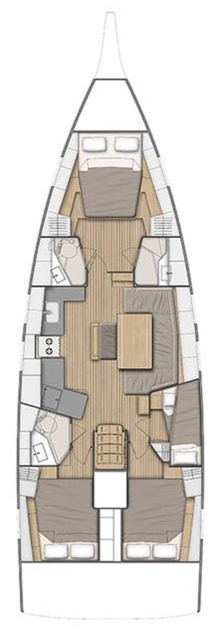 Charter Rental Sailboat Maya in Greece Layout | Yacht4Less