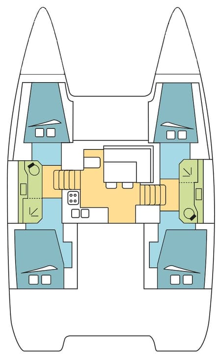 Charter Rental Catamaran LUMIERE in Australia Layout | Yacht4Less