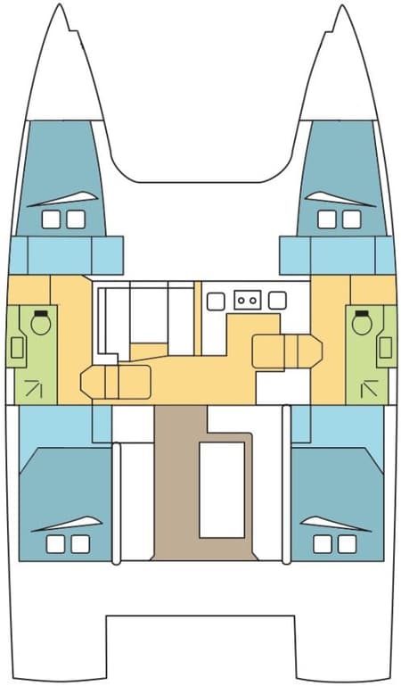 Charter Rental Catamaran ANTIPODES in Australia Layout | Yacht4Less