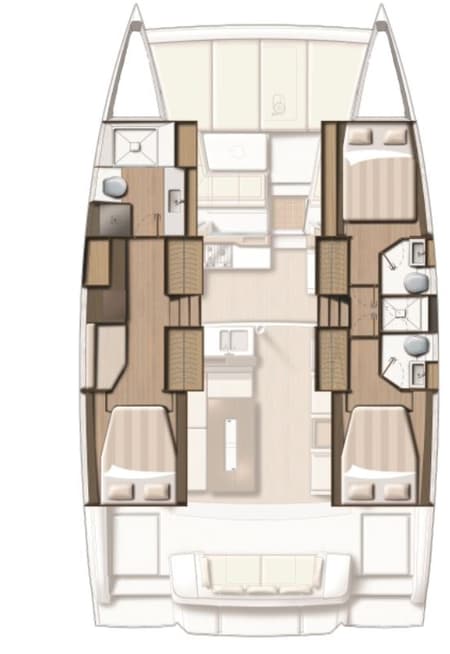 Charter Rental Catamaran QUEEN LIZZY in Australia Layout | Yacht4Less