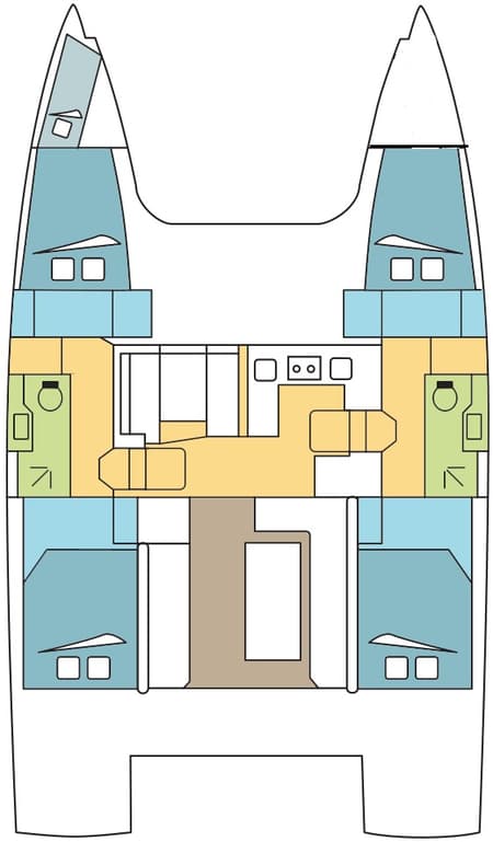 Charter Rental Catamaran KRIBI in Caribbean Layout | Yacht4Less
