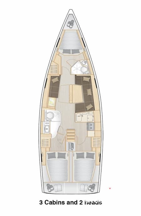 Charter Rental Sailboat Tina in Croatia Layout | Yacht4Less