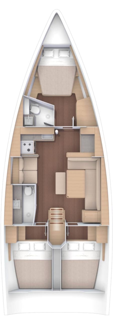 Charter Rental Sailboat Seeadler in Croatia Layout | Yacht4Less