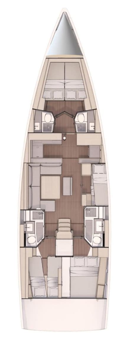 Charter Rental Sailboat Dancer in Croatia Layout | Yacht4Less