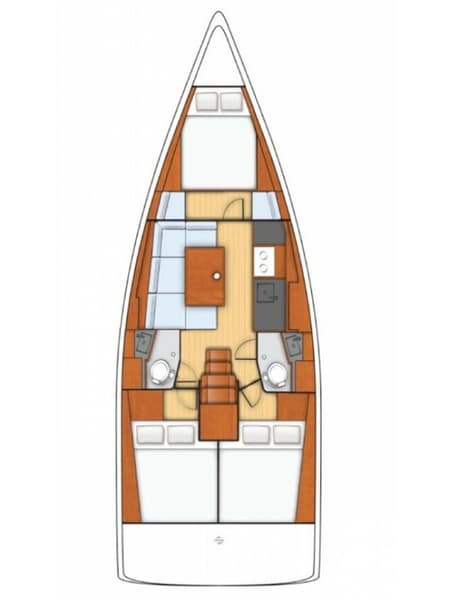 Charter Rental Sailboat Bellagio in Croatia Layout | Yacht4Less